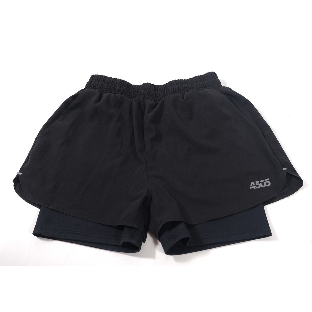 ASOS 4505 Shorts Women US 4 Black 2-In-1 Running Athletic Reflective Pocket